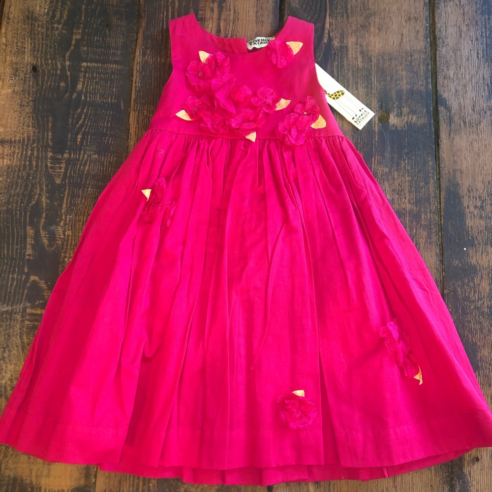 Sophie Catalou dress with appliqué flowers